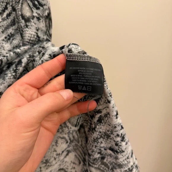 Tahari Draped Sleeveless Snakeskin Blouse - Picture 5 of 5